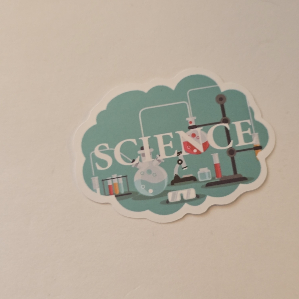 10/$10 Science Sticker with Lab Equipment Design